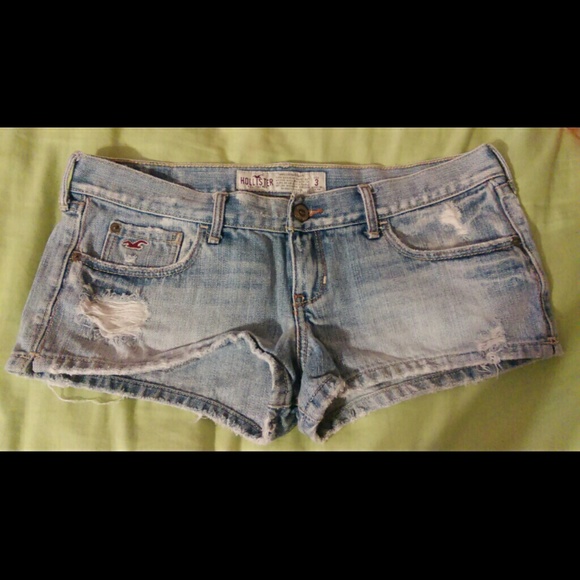 2 Hollister light blue and dark blue shorts size 3
