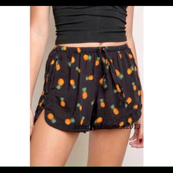 Brandy pineapple print shorts