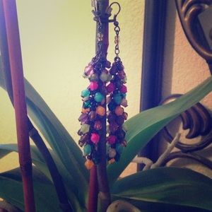 Multicolored dangle earrings