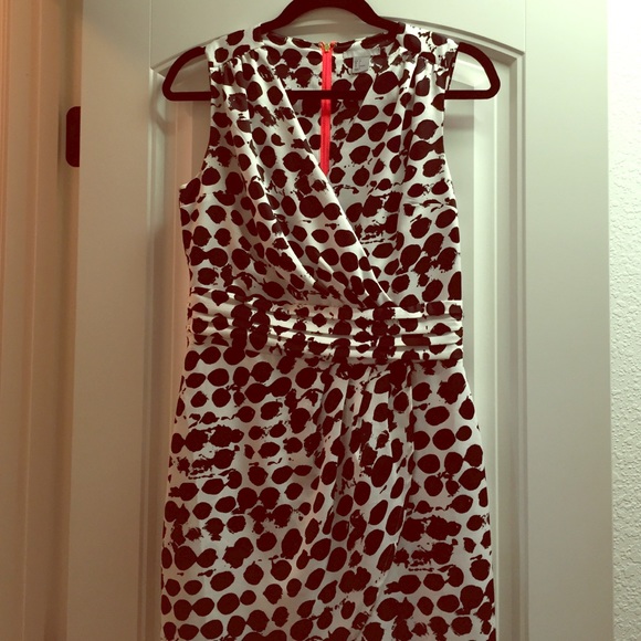 Black and white polka dot cocktail dress