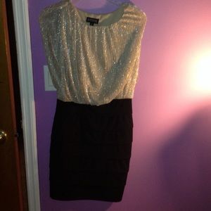 Gold and black dress