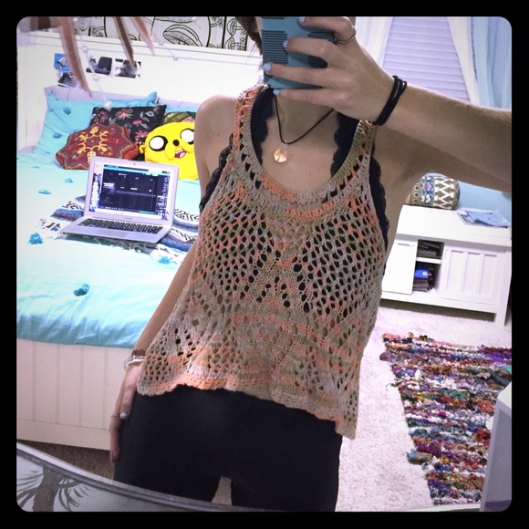 Free People Crochet Crop Top