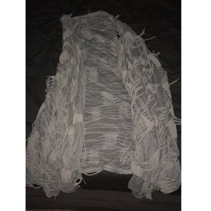 Fringe vest cardigan