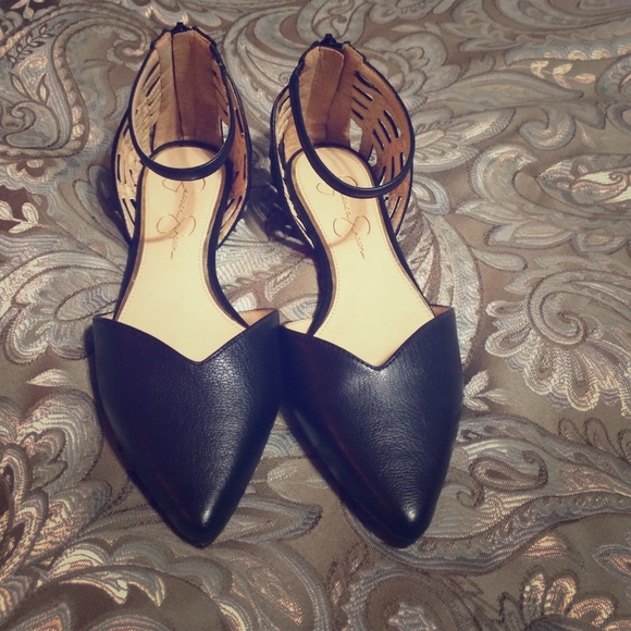 Vintage ankle-strap sandals with a pointed toe