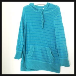 Blue Striped Lightweight Hoodie