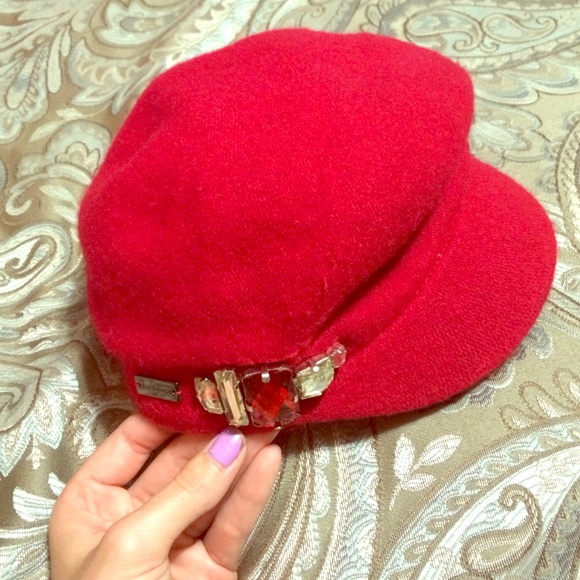 Red winter hat