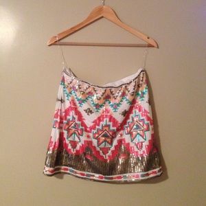 sequin mini skirt