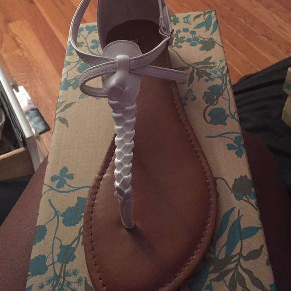White sandals