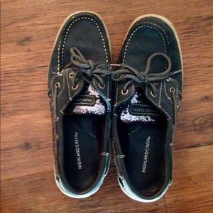 Navy blue off-Brand sperries