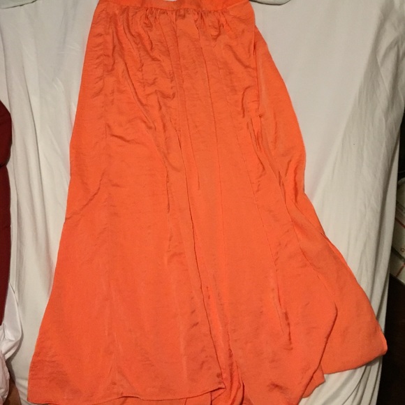 Coral maxi skirt