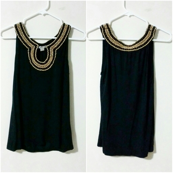Boston Proper Beaded Tank Top