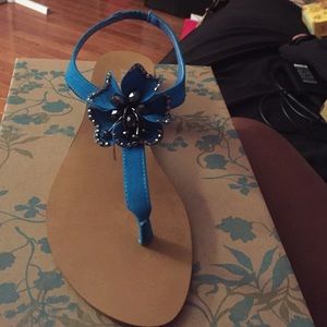 Blue flower sandals