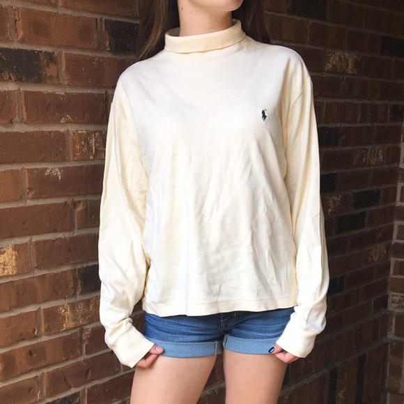 Ralph Lauren Sport pastel yellow turtleneck