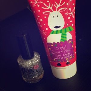 Hand cream and nail polish