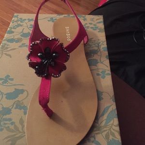 Pink flower sandals