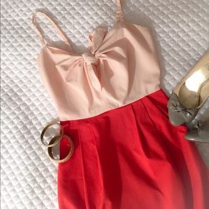 H&M Color Block Tie Front Dress