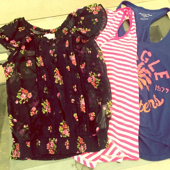 Three brand name shirts