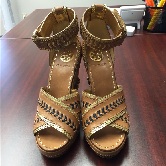 Tory Burch Shoes - Tory Burch Leather Wedges
