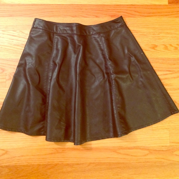 Leather skater skirt