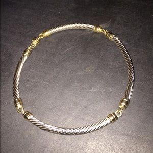 Silver and gold choker