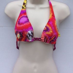 Colorful bright bikini top