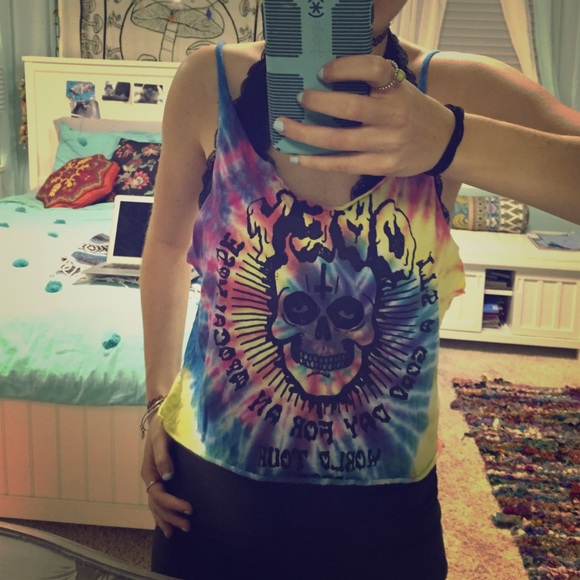 Tie Dye Obey Crop Top
