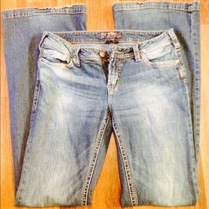 Silver jeans with wide leg