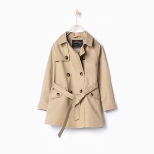 Zara Children's Nude Trench Coat