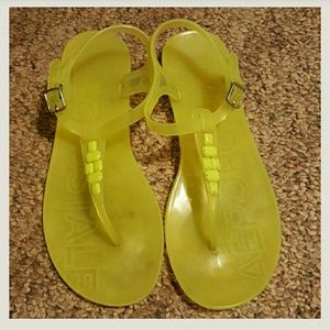 Yellow aero sandals