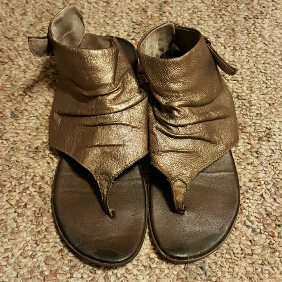 Pewter sandals