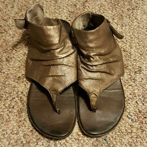 Pewter sandals