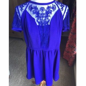 Kimchi Blue Royal Blue Lace Dress