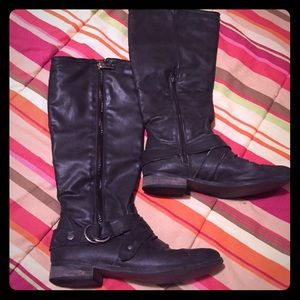 Rampage High Black Boots (Size 8)