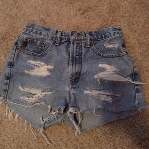 High-waisted Denim Shorts