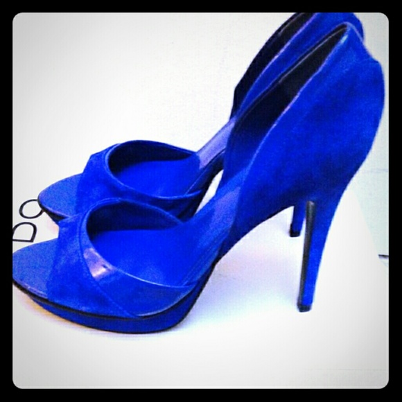 Cobalt  Blue Open Toe SEXY STILLETOS