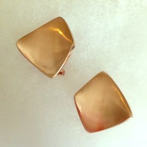 square vintage look earings