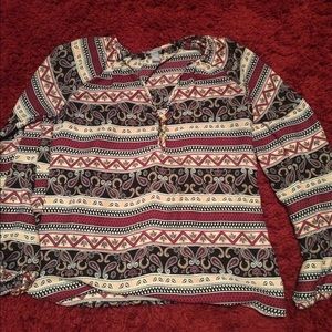Charlotte Russe patterned peasant top