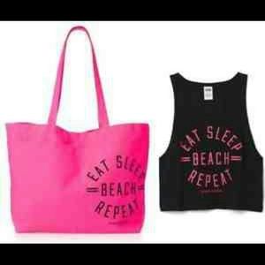 💕 SALE💕 PINK tank & beach tote bundle