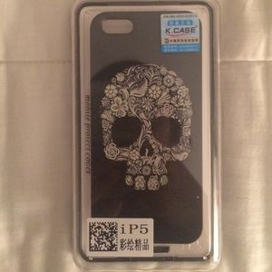 Iphone 5/5s floral skull case