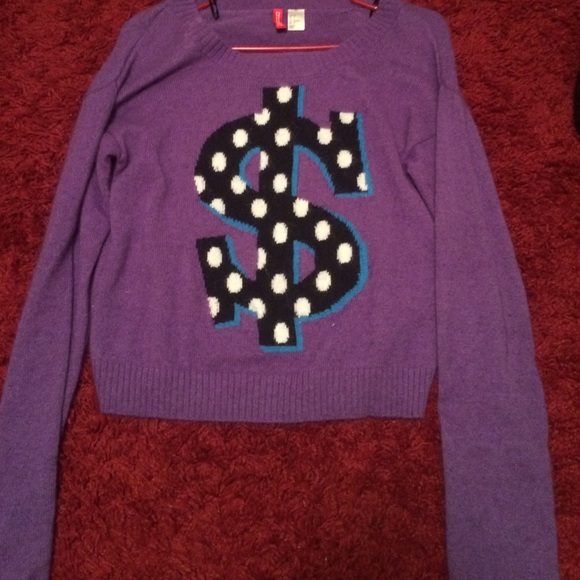 H&M money sign sweater