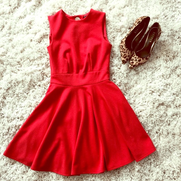 Beautiful red flare dress