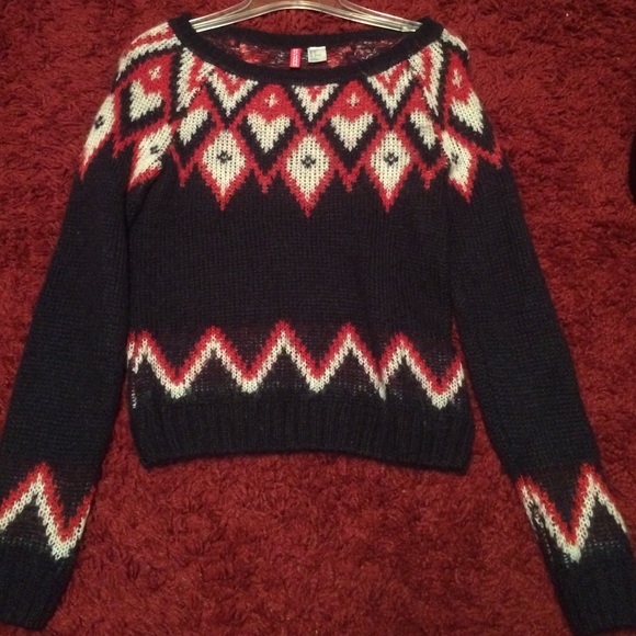H&M red white and blue sweater
