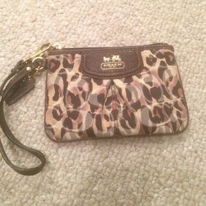 Cheetah Print Coach Wristlet