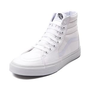 White hi-top skater vans Sk8-hi