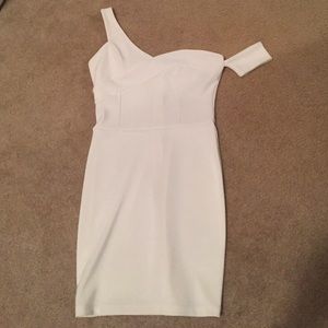 Off the shoulder/arm cocktail dress