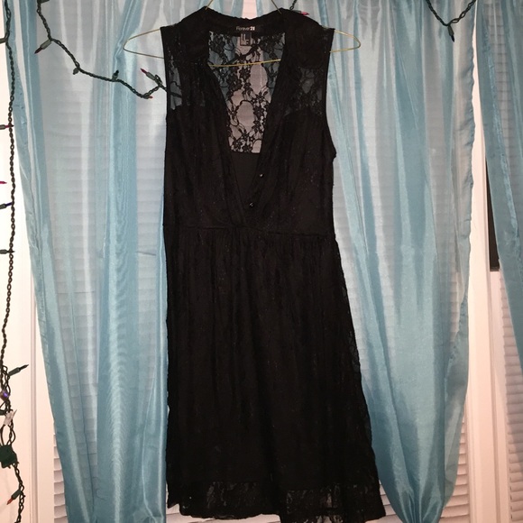 black lace dress