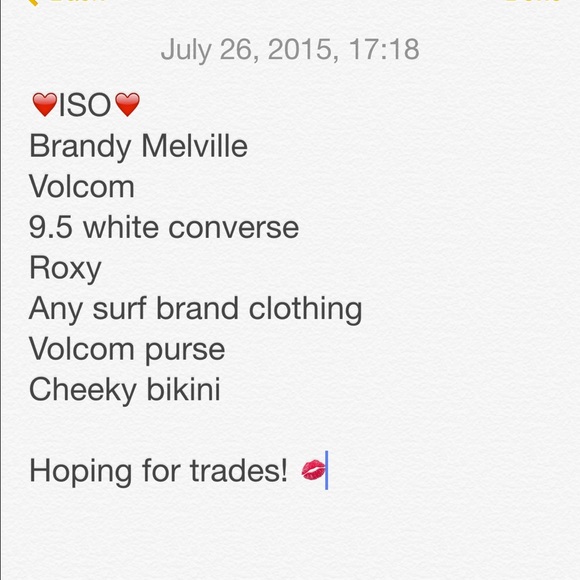 ISO/trade list!