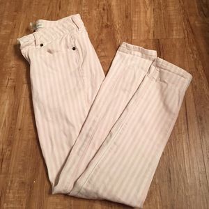 Pink Striped Forever 21 Skinny Jeans
