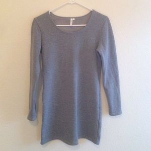 Gray sweater dress