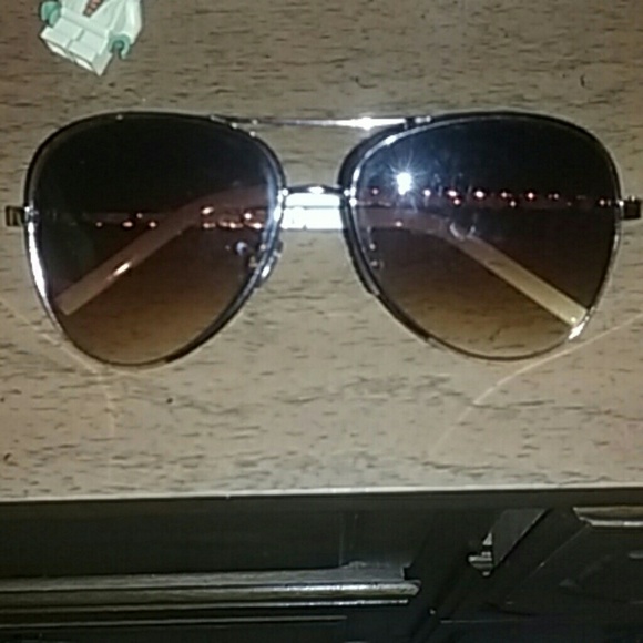 White & gold sunglasses.